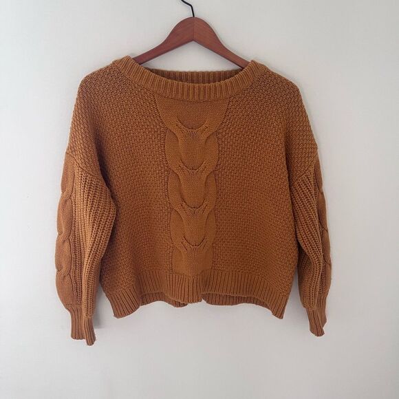 J. Crew Sweaters - J Crew Cable Knit Balloon Sleeve Women's Sweater